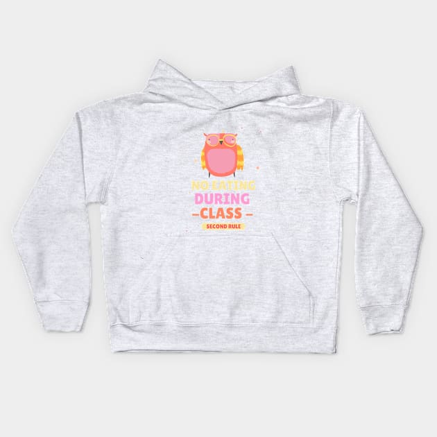 no eating during class, school rule Kids Hoodie by Zipora